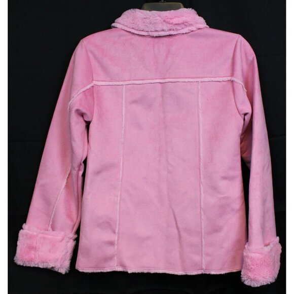 2008 Gymboree Candy Shoppe Coat sz 12 NWT Pink Faux Fur Winter Jacket Pocket - Picture 6 of 10
